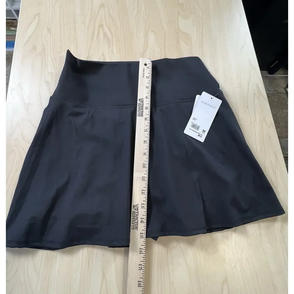90 Degree by Reflex Black Athletic Skort M UPF 50+ Stretch Tennis Golf NWT